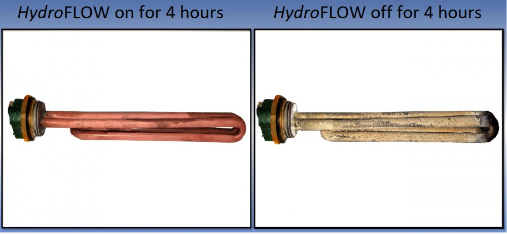 Compare heating elements effects on hard water 